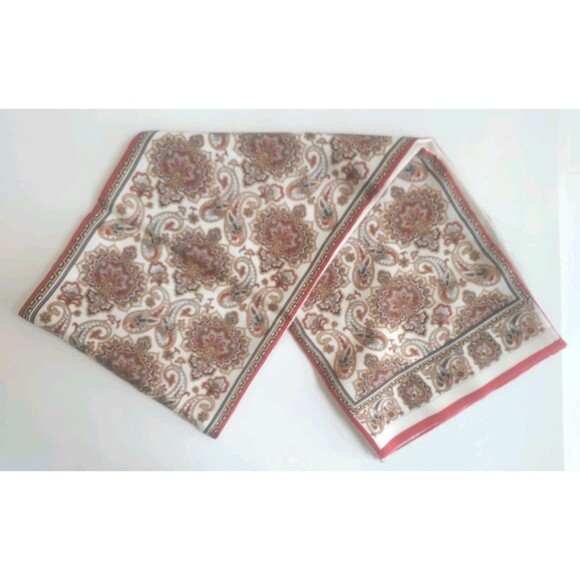 Vintage Ladies Accessory Street Oscar de La Renta Silk/Wool Back Scarf - Japan - Picture 2 of 5